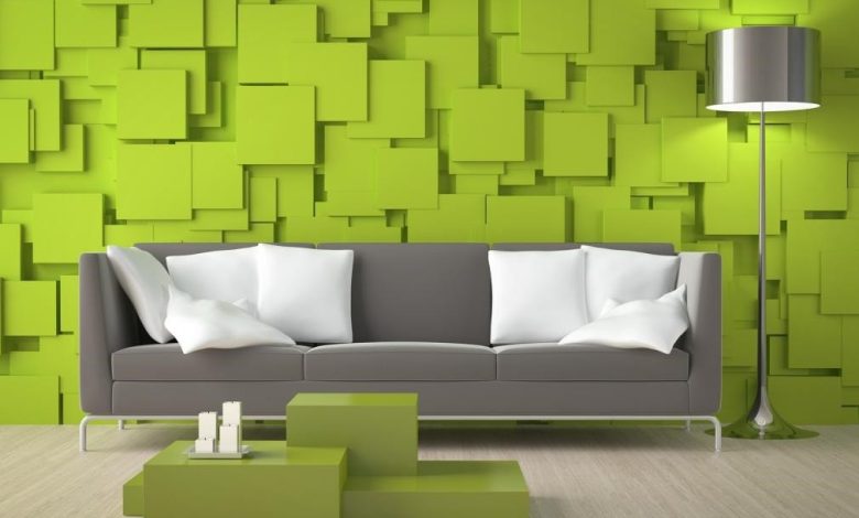 Yeşil renkli duvar kağıdı modelleri